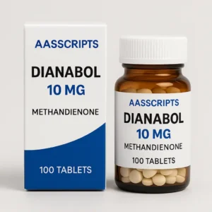 Dianabol 10 mg by AASScripts, designed for oral anabolic use in bulking cycles.
