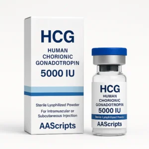 HCG 5000IU vial and box for post cycle therapy - AASScripts