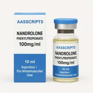 Nandrolone-Phenylpropionate-100mg-ml AASScripts NPP 100mg/mL vial and box – fast-acting nandrolone steroid