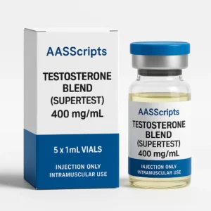 Testosterone-Blend-(SUPERTEST)-400mg-mL SUPERTEST 400mg/mL vial and box