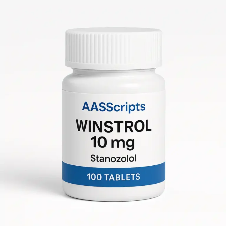 Winstrol 10mg – 100 Tablets – AASScripts" pharmaceutical-grade anabolic steroid used for cutting and lean muscle definition.