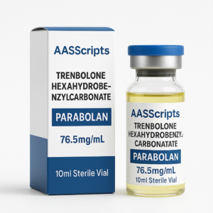 AASScripts Parabolan vial – Trenbolone Hexahydrobenzylcarbonate 76.5mg/mL injectable steroid